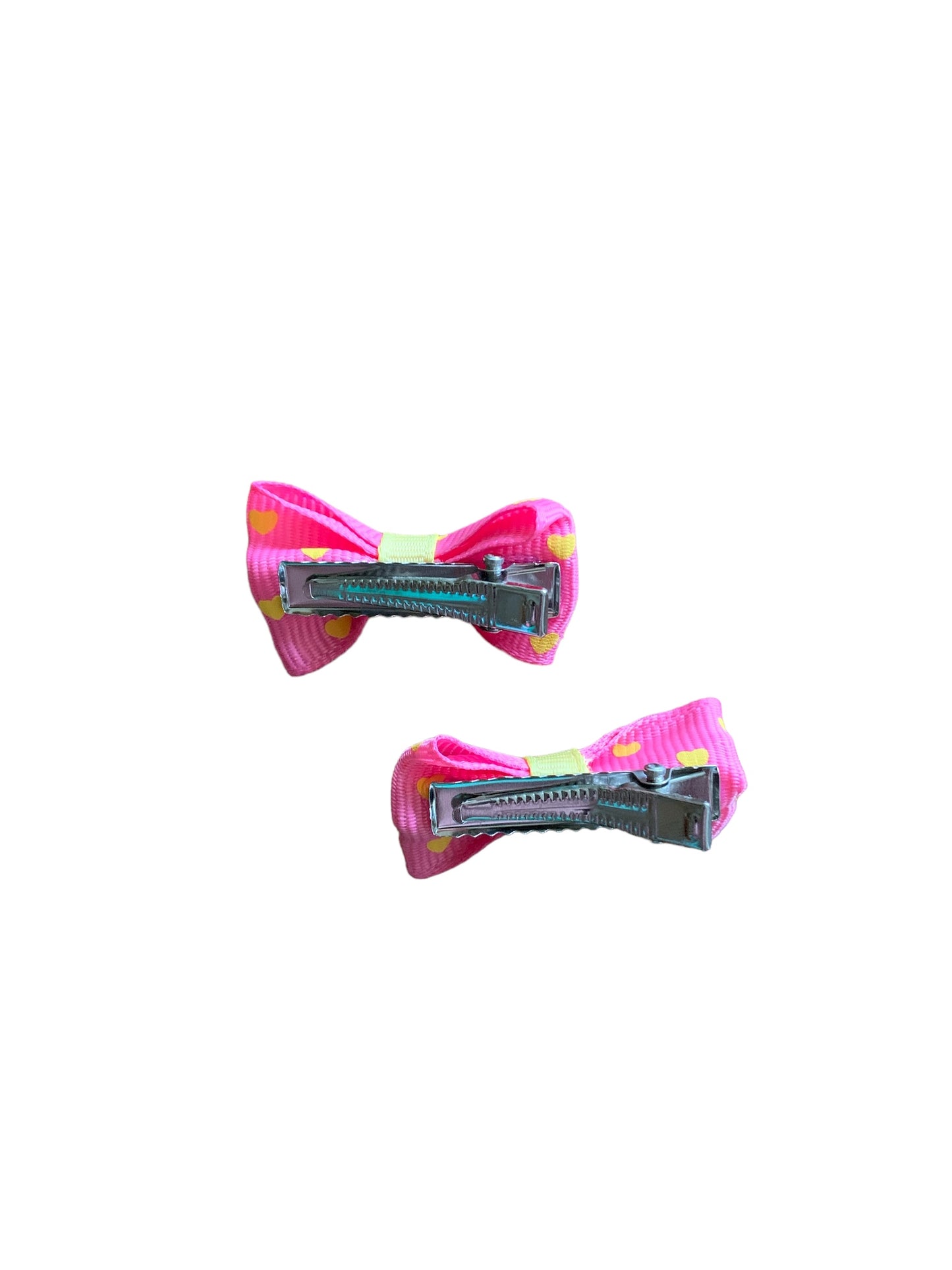 Yellow Hearts Hair Bows