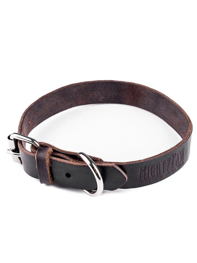 Extra Large Brown Leather Collar