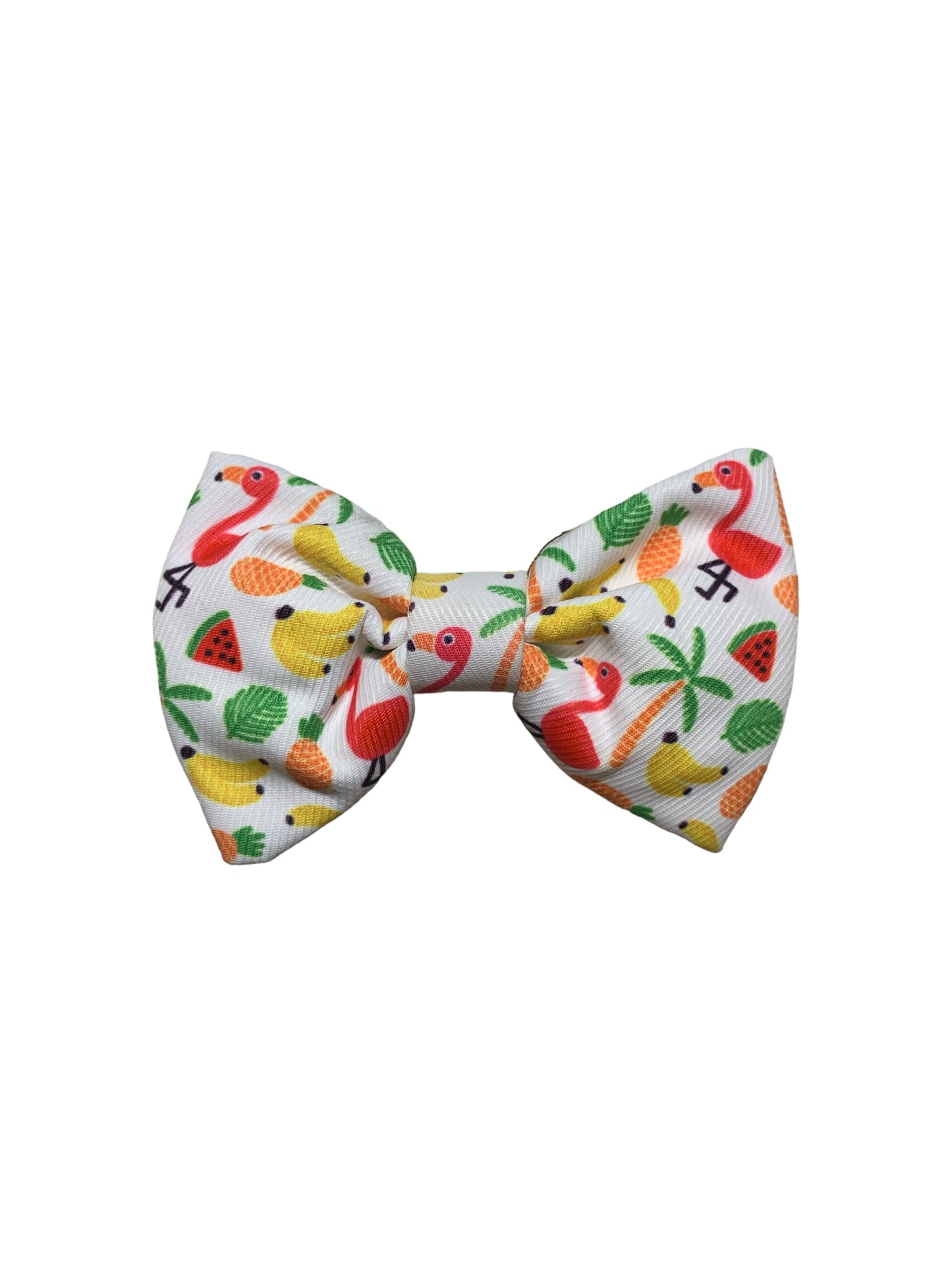 Fruit and Flamingos Bowtie