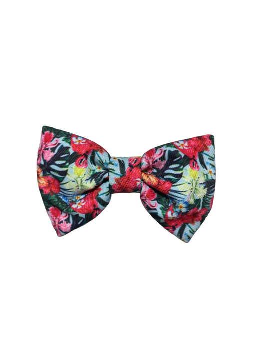 Flowers and Flamingos Bowtie