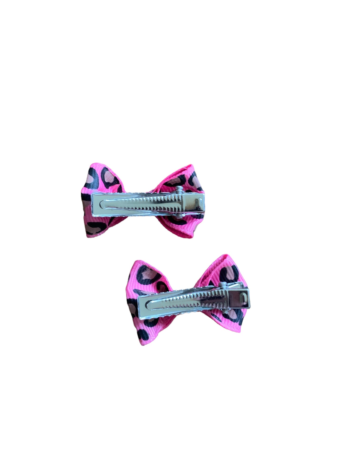 Pink Cheetah Hair Bows